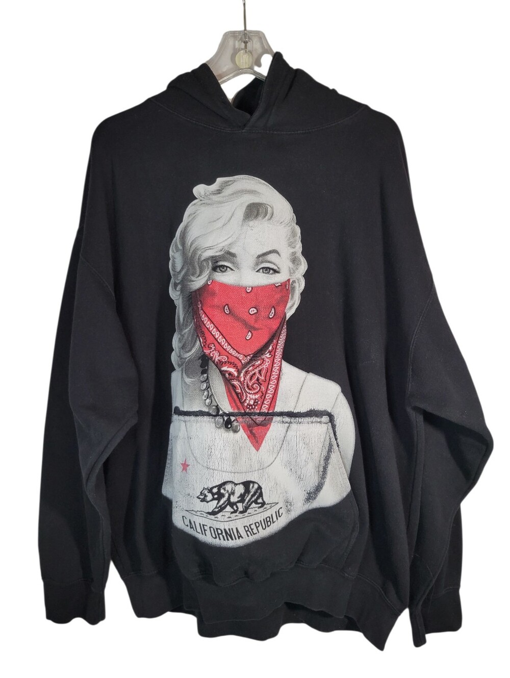 Three Layer black gangsta Marilyn hoodie Size 2XL